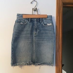 All Saints Jean Raw Hem Skirt
